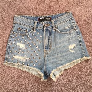 Bdg hi waisted stud shorts